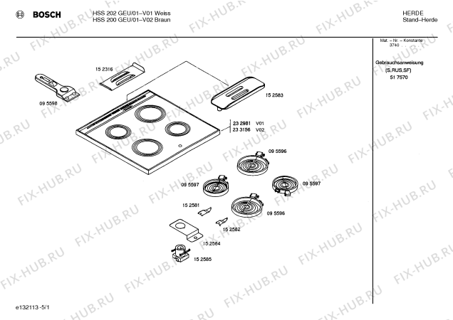 Схема №3 HN28220SF с изображением Вытяжка для плиты (духовки) Bosch 00152583
