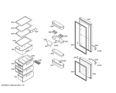 Схема №2 KGV34X05 с изображением Панель для холодильной камеры Bosch 00445314