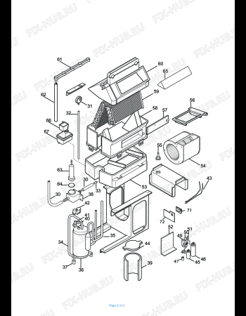 Схема №2 PAC FX160 (R22) с изображением Панель для кондиционера DELONGHI 7351034300