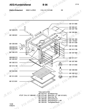 Взрыв-схема плиты (духовки) Aeg COMP. 5060E-M - Схема узла Section1