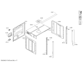 Схема №6 B46C74N3GB с изображением Панель управления для плиты (духовки) Bosch 00744905