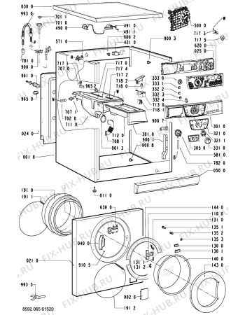 Схема №2 AWO 9665/1 с изображением Декоративная панель для стиральной машины Whirlpool 481245215294