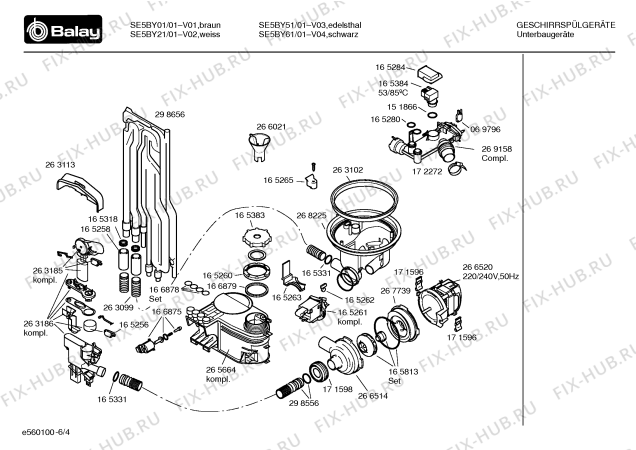 Схема №3 SE5BY60 с изображением Кнопка для электропосудомоечной машины Bosch 00172738