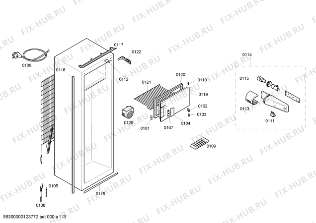 Схема №2 3FIB3851 с изображением Емкость для холодильника Bosch 00439113