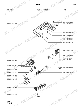 Взрыв-схема посудомоечной машины Arthur Martin ASF633HW - Схема узла Section3