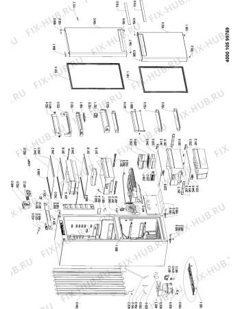 Схема №1 WBA4328NFTS (F090430) с изображением Ветродув для холодильника Indesit C00325336