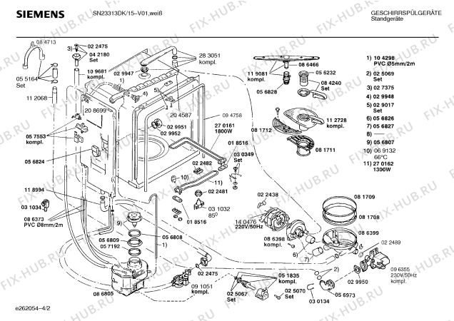 Схема №3 SN23313DK с изображением Программатор для посудомойки Siemens 00096311