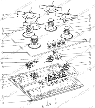 Схема №1 HG1675SB (456530, HG6ABE1B) с изображением Разбрызгиватель для плиты (духовки) Gorenje 471838