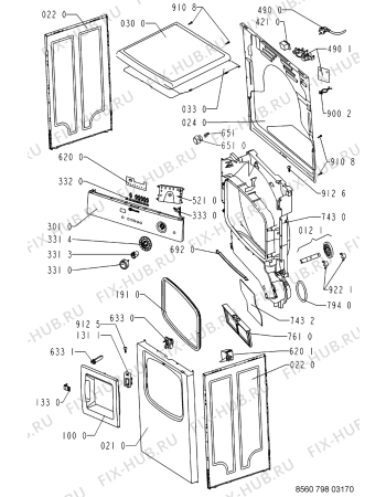 Схема №2 TA Pro 7C Di с изображением Декоративная панель для сушильной машины Whirlpool 481245311193