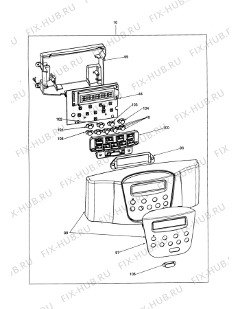 Схема №1 MAGNIFICA EAM4500  S с изображением Панель для кофеварки (кофемашины) DELONGHI 7332200600