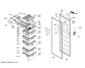 Схема №1 GSN40A35 с изображением Дверь для холодильника Siemens 00246027
