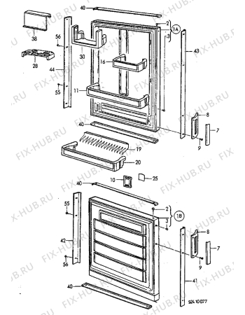 Взрыв-схема холодильника Electrolux ER3400B - Схема узла Door 003