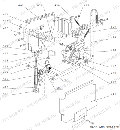 Взрыв-схема стиральной машины Gorenje W401 W401C01A RU   -White 4_5 kg (900002886, W401C01A) - Схема узла 04
