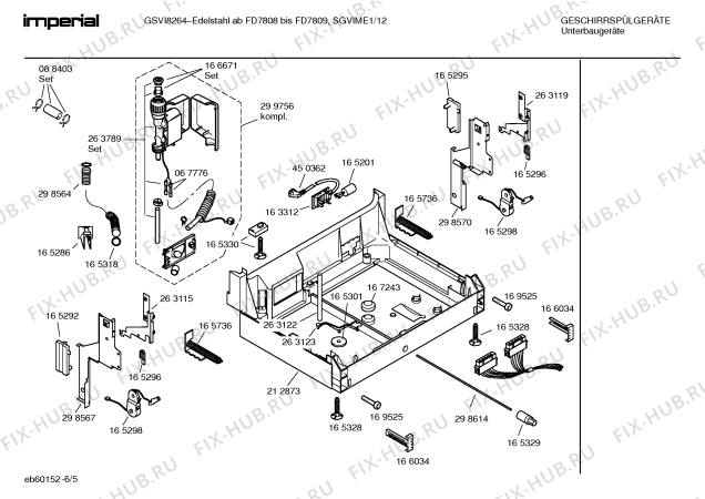Взрыв-схема посудомоечной машины Imperial SGVIME1 GVSI82264 - Схема узла 05