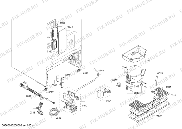 Схема №3 GS3368I20 Neff с изображением Клапан для холодильника Bosch 11022839