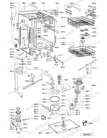 Схема №2 GSXH 7451 с изображением Панель для посудомоечной машины Whirlpool 481245372498