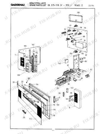 Взрыв-схема плиты (духовки) Gaggenau EB375910J - Схема узла 05