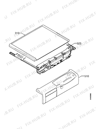 Взрыв-схема стиральной машины Electrolux FL15INPUT - Схема узла Control panel and lid