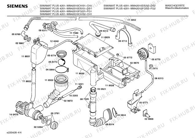 Схема №2 WM42010DS SIWAMAT PLUS 4201 с изображением Световод для стиралки Siemens 00057430