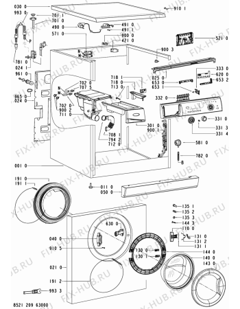 Схема №1 MFW 108 EDWT с изображением Декоративная панель для стиральной машины Whirlpool 480111100442