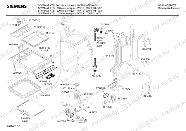 Схема №4 WXTS1200FF SIWAMAT XTS 1200 electronque с изображением Панель управления для стиралки Siemens 00432032