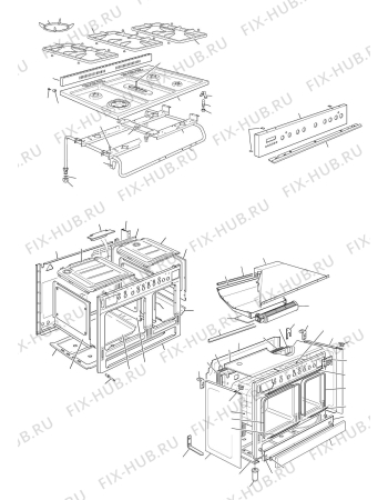 Схема №2 D926GWF с изображением Уплотнитель (прокладка) для духового шкафа DELONGHI 053182