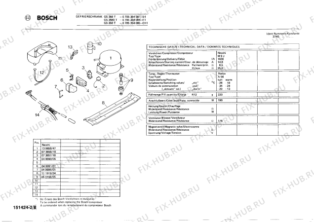 Взрыв-схема холодильника Bosch 0705354084 GS3580T - Схема узла 02