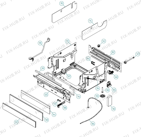 Схема №4 D5142 XL DK   -White Bi Soft (900001425, DW70.5) с изображением Сенсорная панель для электропосудомоечной машины Gorenje 270110