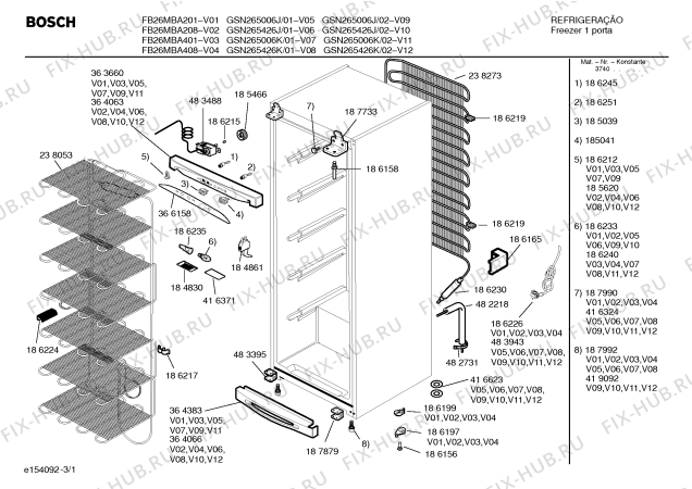 Схема №2 FB26MBA408 FB26 с изображением Дверь для холодильника Bosch 00365642