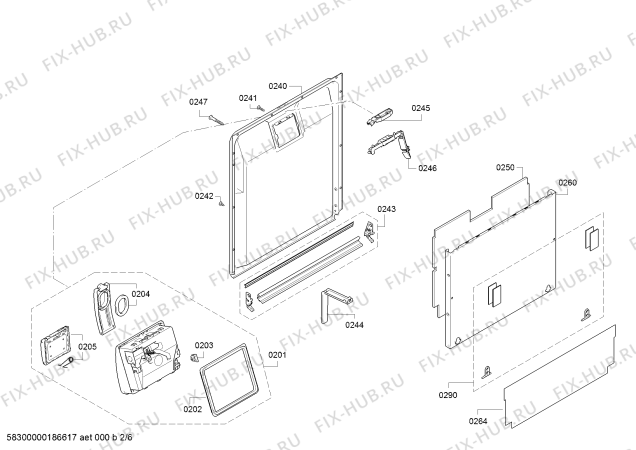 Схема №4 SMI50D44EU SilencePlus с изображением Набор кнопок для посудомойки Bosch 00615061