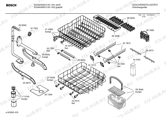 Взрыв-схема посудомоечной машины Bosch SGI46A02EU - Схема узла 06