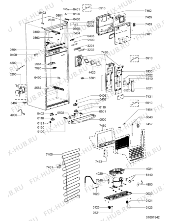 Схема №1 ARC 4198 с изображением Сенсорная панель для холодильной камеры Whirlpool 481246469402
