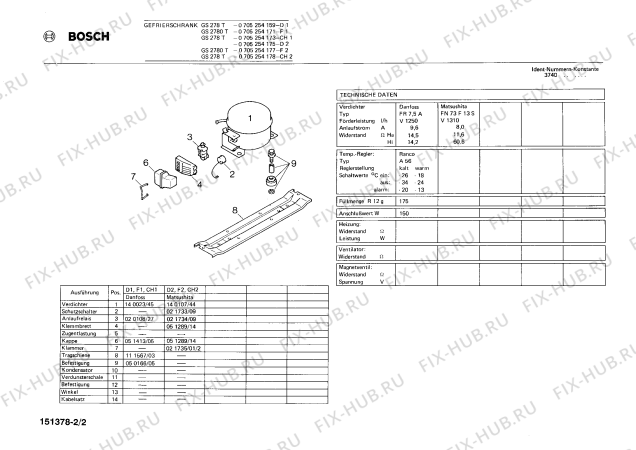 Взрыв-схема холодильника Bosch 0705254177 GS2780T - Схема узла 02