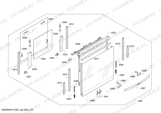 Схема №5 B46C74N3 с изображением Кабель для плиты (духовки) Bosch 00646584