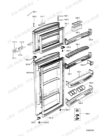Схема №3 ARG 773 с изображением Уплотнитель (прокладка) для холодильника Whirlpool 481246818256