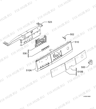 Взрыв-схема сушильной машины Aeg Electrolux T56407 - Схема узла Command panel 037