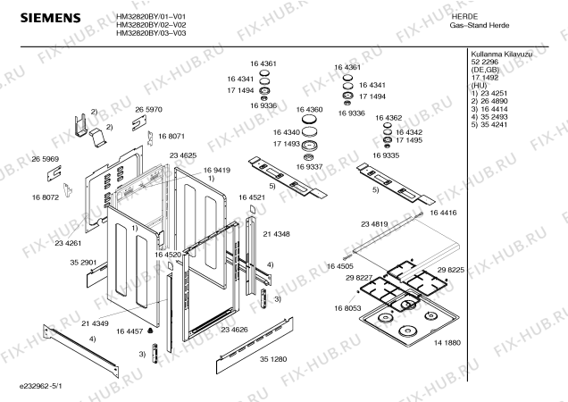 Схема №2 HM32820BY с изображением Термоэлемент для духового шкафа Bosch 00266004