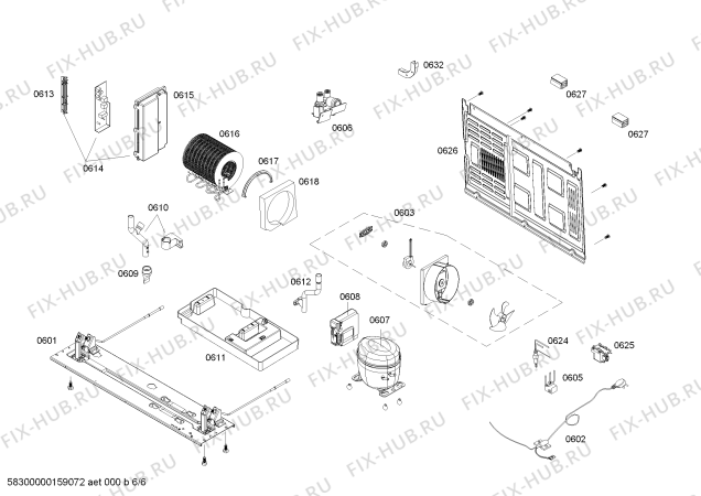 Схема №2 KAD62V401 Bosch с изображением Винт для холодильной камеры Bosch 00613579