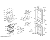 Схема №2 KG33NA10GB с изображением Дверь для холодильной камеры Siemens 00245795