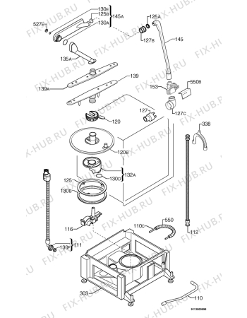 Взрыв-схема посудомоечной машины Zanussi DF6937 - Схема узла Hydraulic System 272