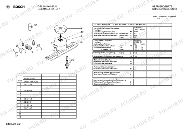 Взрыв-схема холодильника Bosch GSL2115CH - Схема узла 02