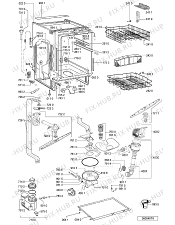 Схема №2 ADP 8322 с изображением Панель для электропосудомоечной машины Whirlpool 480140102572