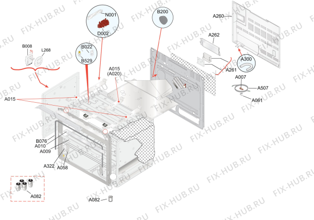 Схема №1 37699MO-MN с изображением Холдер для духового шкафа Aeg 4055263034