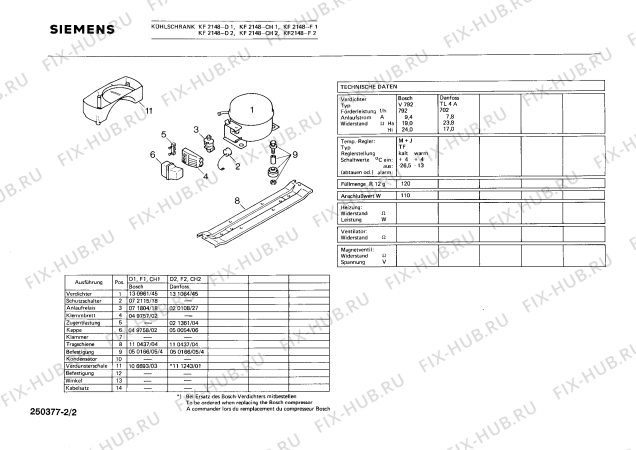 Взрыв-схема холодильника Siemens KF2148 - Схема узла 02