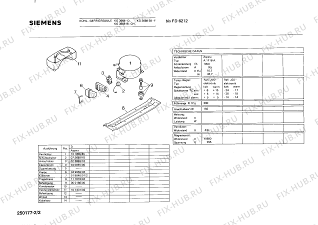 Взрыв-схема холодильника Siemens KG3668 - Схема узла 02