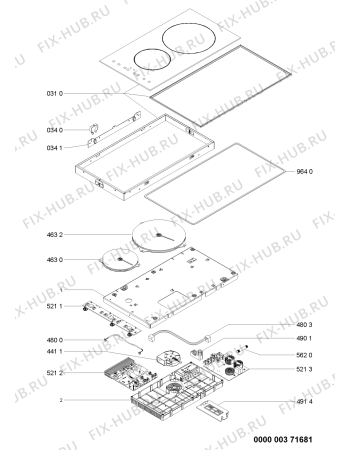 Схема №1 IHI 730 с изображением Кабель для духового шкафа Whirlpool 480121103618