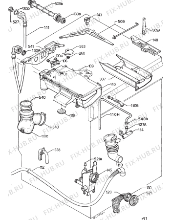 Взрыв-схема стиральной машины Electrolux WH3455 - Схема узла Hydraulic System 272