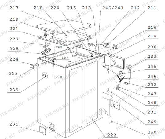 Взрыв-схема стиральной машины Gorenje W510  W510C03A NO   -White 4_5 kg (900002945, W510C03A) - Схема узла 02