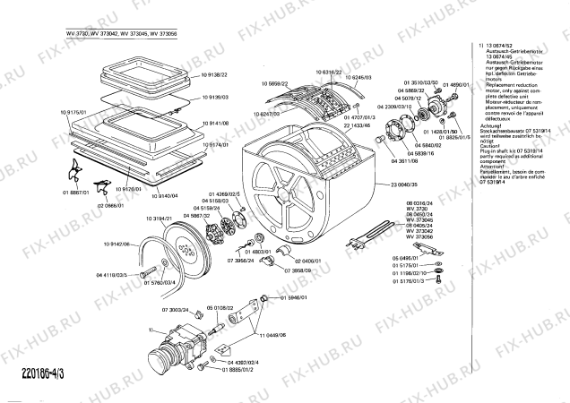 Взрыв-схема стиральной машины Siemens WV3730 - Схема узла 03