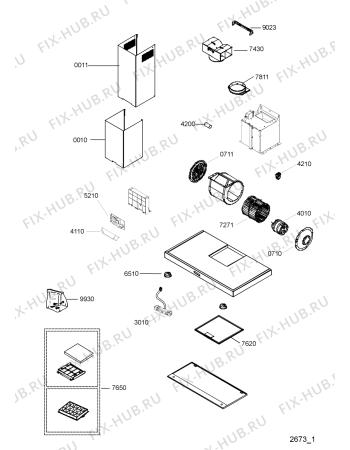 Схема №1 208315604402 AME 447 с изображением Спецнабор для вытяжки Whirlpool 482000008902